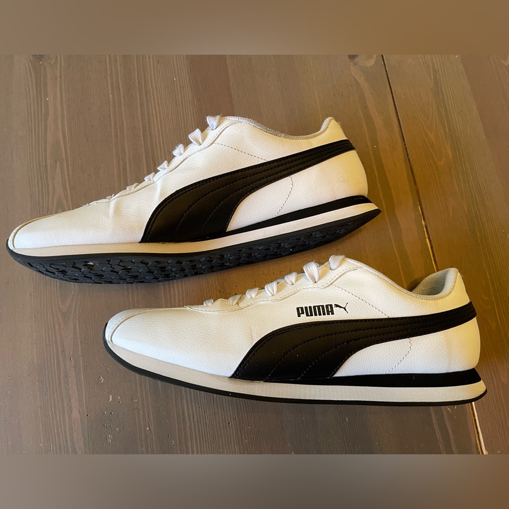 PUMA Turin 2 Men's Classic White Black Sneakers - Size 12